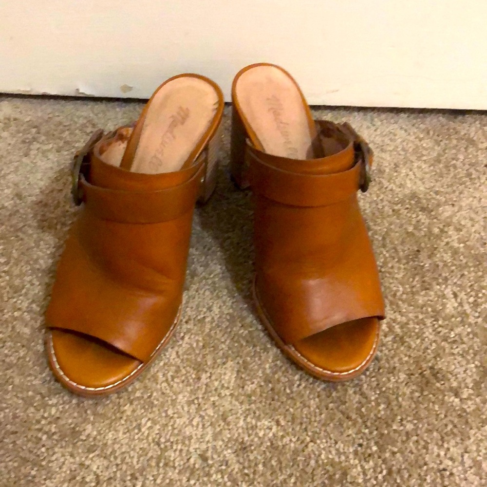 Madewell mules in rich brown!